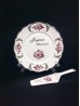 Happy Birthday Cake Plate w/ Server (French) With Gift Box